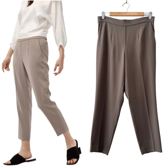 Aritzia Pants - Aritzia Babaton Conan Pant Cropped Slim-Leg Trouser Taupe Sz 8